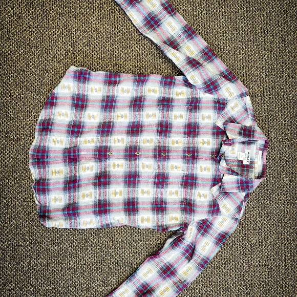 Ariat Plaid Western Button Down Shirt Small Relaxed Fit Southwestern - Picture 2 of 7
